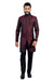 Maroon and Black Indian Wedding Indo-Western Sherwani for Men