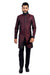 Marron and Black Indian Wedding Indo-Western Sherwani for Men