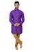 Dark Violet Silk Traditional Indian Wedding Indo-Western Sherwani for Men