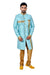 Multi Dupiondohra Brocade Silk Traditional Indian Wedding Indo-Western Sherwani for Men