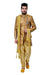 Gold Zari Brocade Silk Traditional Indian Wedding Indo-Western Sherwani for Men