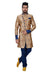 Multi Zari Brocade Silk Traditional Indian Wedding Indo-Western Sherwani for Men