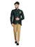 Polished Bottle Green And Gold Silk Wedding Jodhpuri Printed Indian Suit Set For Men - RK3083SNT