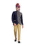 Majestic Look Navy Blue Wedding Jodhpuri Printed Indian Suit Set For Men - RK3084SNT