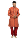 Image Title Saffron Indian Wedding Kurta Pajama Sherwani for Men