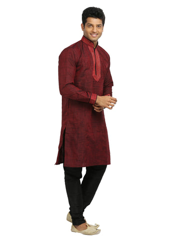Image Title Maroon Indian Wedding Kurta Pajama Sherwani - Indian Ethnic Wear for Men