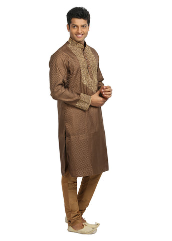 Image Title Sienna Coffee Indian Wedding Kurta Pajama for Men