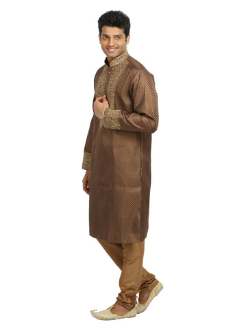Image Title Sienna Coffee Indian Wedding Kurta Pajama for Men