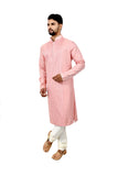 Image Title Indian Traditional Brocade Silk Cotton Candy Kurta Pajama for Men