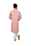 Image Title Indian Traditional Brocade Silk Cotton Candy Kurta Pajama for Men