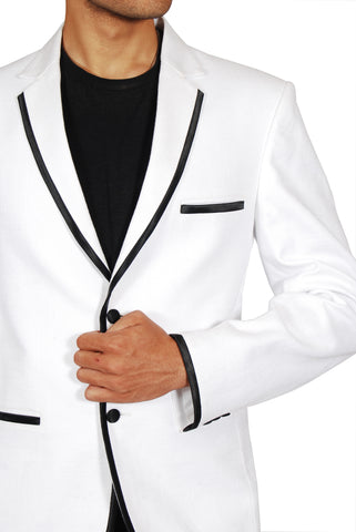 Image Title Exotic White Blazer for Men