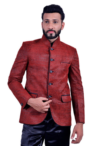 Image Title Brick Red Blazer for Men