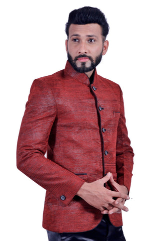 Image Title Brick Red Blazer for Men