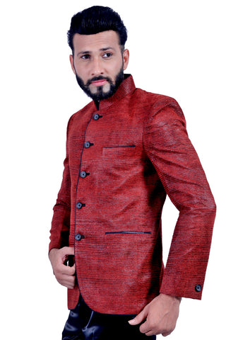 Image Title Brick Red Blazer for Men
