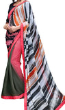 Image Title Digital Print Crepe Silk Bold & Beautiful Shaded Saree Sari D-317