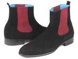 Image Title Paul Parkman Black Suede Chelsea Boots (ID#SD841BLK) Size 9-9.5 D(M) US