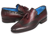Image Title Paul Parkman Men's Wingtip Tassel Loafers Bordeaux Shoes (ID#WL34-BRD) Size 9.5-10 D(M) US