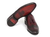 Paul Parkman Men's Wingtip Tassel Loafers Bordeaux Shoes (ID#WL34-BRD) Size 6.5-7 D(M) US