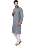 Designer Elegant Silver Grey Indo-Western Kurta Set – BL152961