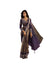 Royal Eclipse Purple Metallic Gold Satin One Minute Ready-to-Wear Sari with Pearl & Stone Work | SNTK-26613