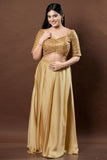 Gilded Opulence Sweetheart Neck Gold Saree Blouse