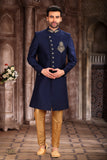 Designer Royal Navy Blue Sherwani – BL2229