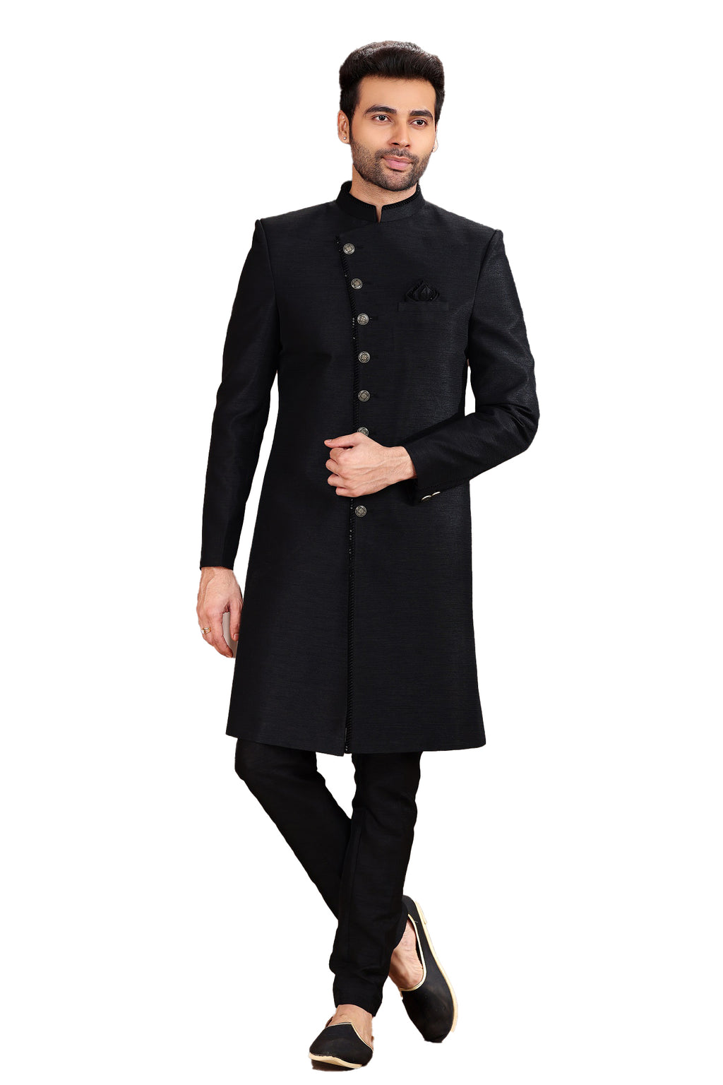 Designer Classic Black Regal Sherwani – BL2231