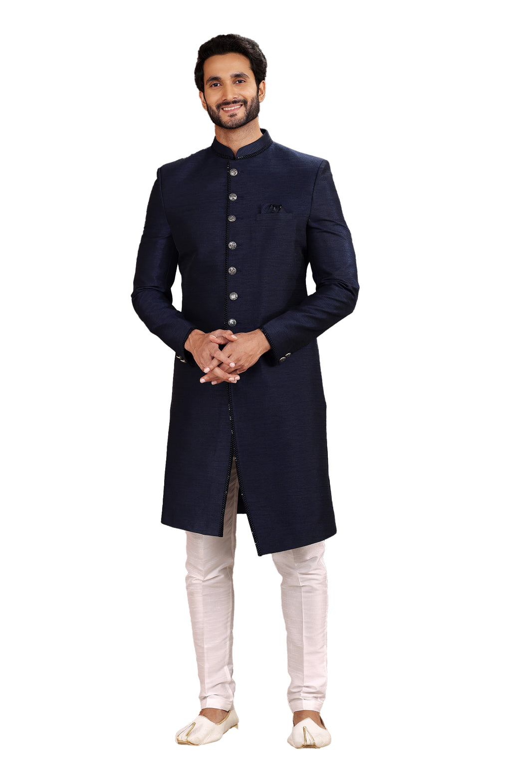 Designer Midnight Blue Classic Sherwani – BL2232