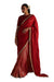 Masaba Red Crushed Honeycomb Saree