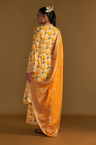 Oatmeal Florist Culotte Set - Masaba