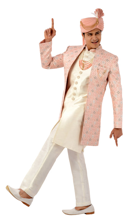 Supreme Multicolor Designer Indo Western Sherwani Set-RK1215