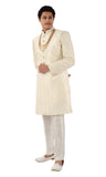 Appealing Designer Cream Indo Western Sherwani Set-RK1229