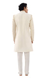 Appealing Designer Cream Indo Western Sherwani Set-RK1229