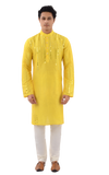 Designer Yellow Mirror Work Indo Western Kurta-RK4245