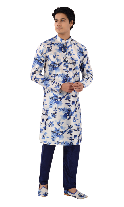 Designer Multicolor Botanical Bliss Indo Western Kurta-RK4252