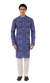 Designer Dark blue Indo Western Kurta with elegant White Design-RK4256