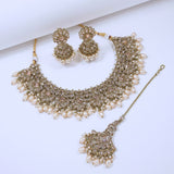 Majestic Drops Gold Elegant Jewelry Set-SNTDC-26