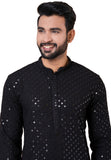 Designer Elegant Black Sequin Embroidered Kurta Set – SCKP4800