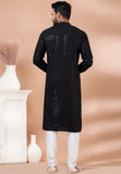 Designer Elegant Black Sequin Embroidered Kurta Set – SCKP4800