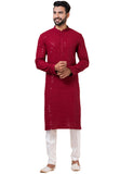 Designer Elegant Red Sequin Embroidered Kurta Set – SCKP4801