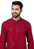 Designer Elegant Red Sequin Embroidered Kurta Set – SCKP4801