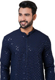 Designer Royal Navy Sequin Embroidered Kurta Set – SCKP4802