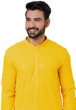 Designer Bright Yellow Sequin Embroidered Kurta Set – SCKP4803