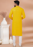 Designer Bright Yellow Sequin Embroidered Kurta Set – SCKP4803