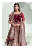 Gorgeous Royal Pink Embroidered Designer Wedding Lehenga Choli With Stunning Dupatta SNT-90001