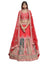 Magnificent Red Embroidered Designer Wedding Lehenga Choli With Stunning Dupatta SNT-90002