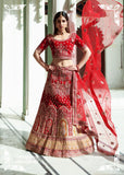 Angelic Beauty Red Designer Wedding Lehenga Choli With Stunning Dupatta SNT-90004