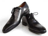 Paul Parkman Men's Black Leather Oxfords Shoes - Side Handsewn Leather Upper (Id#018) Size  8-8.5 D(M) US