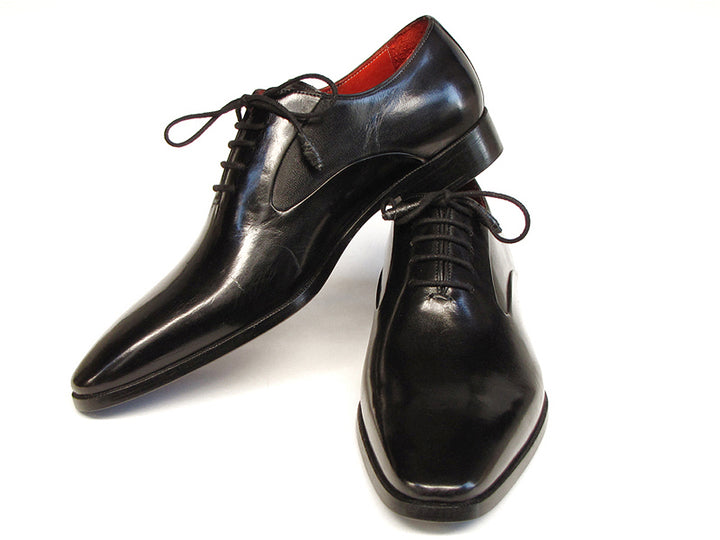 Paul Parkman Men's Black Oxfords Leather Upper and Leather Sole Shoes (Id#019) Size 6.5-7 D(M) US