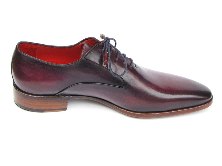 Paul Parkman Men's Plain Toe Oxfords Leather Purple Shoes (Id#019) Size 12-12.5 D(M) US